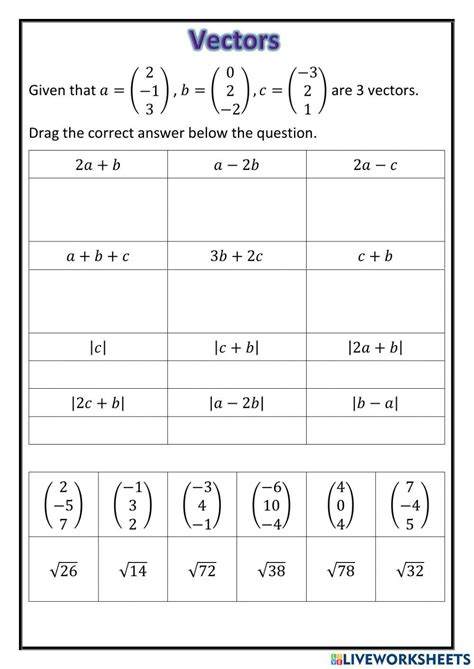 Image result for Vectors Worksheet Precalculus