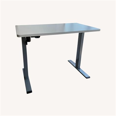 White Adjustable Standing Desk - AptDeco