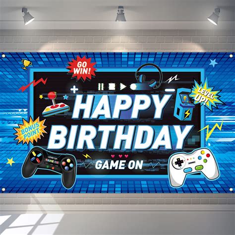 Buy Video Game Backdrop Gaming Theme Birthday Party Photography ...