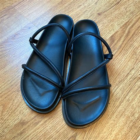 Urban Outfitters Women's Black Sandals | Depop