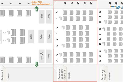 SQ Premium Economy A380 Seat Map – Bangalore Aviation