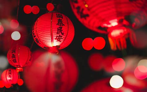 灯笼，2018年，中国新年快乐预览 | 10wallpaper.com