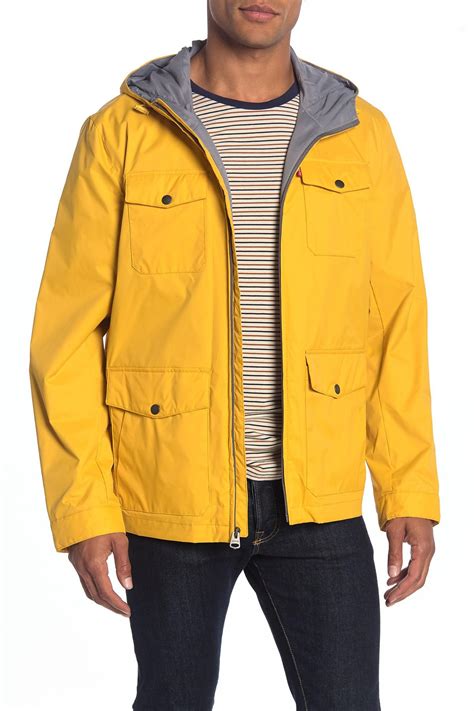 Levi's Synthetic Nylon 4 Pocket Rain Jacket in Yellow for Men - Lyst