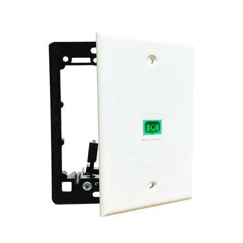 DIYTECH Fiber Optic Wall Plate, SC/APC, Simplex, w/ 1-Gang Mounting ...