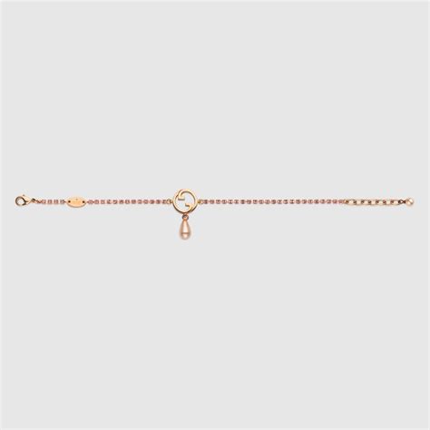 Gucci Blondie crystal bracelet in rose gold-toned metal | GUCCI® US