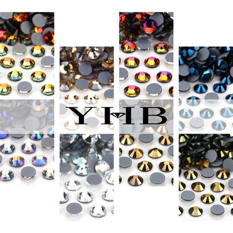YHB 202 ~ 227 высококачественные кристаллические гальванические стразы ...