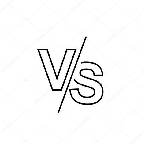 Vs versus letter logo letters on transparent Vector Image
