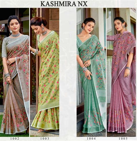 Ast Kashmira Nx Festive Wear Linen Cotton Saree Collection
