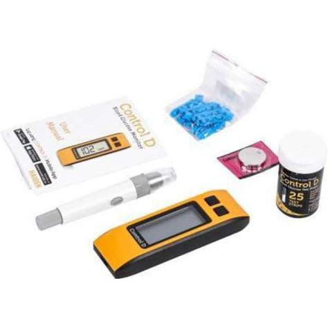 Control D Blood Glucose monitoring system machine including 25 Test ...