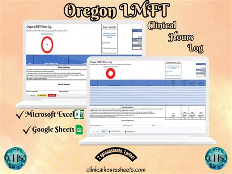 Oregon LMFT, Clinical Hours Tracker, Supervision Log for Licensed ...