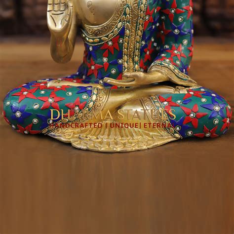 Buy Brass Buddha Idol | Golden & Stone Work | Best Price | Order Now ...