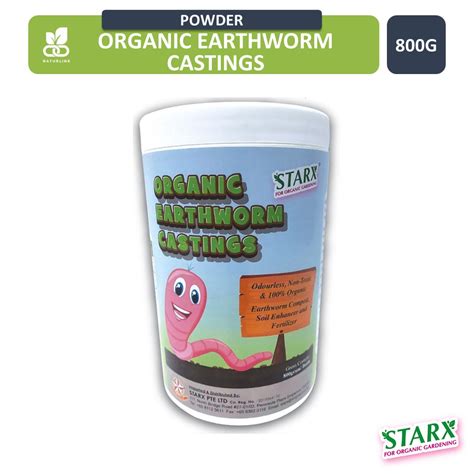 STARX Organic Earthworm Castings / Vermicast (800g) Earthworm Compost ...