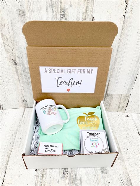 Teacher Gift Box - Personalized Teacher Gift - Teacher Gift Set With ...