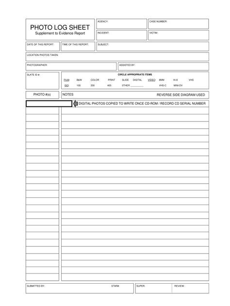 IL Forensic-Classroom Photo Log Sheet Form - Fill Online, Printable ...