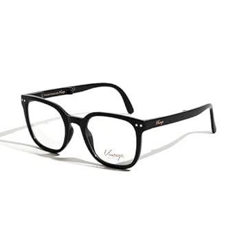 Buy Vintage Black Foldable Square Optical Frames for Men & Women | Full ...