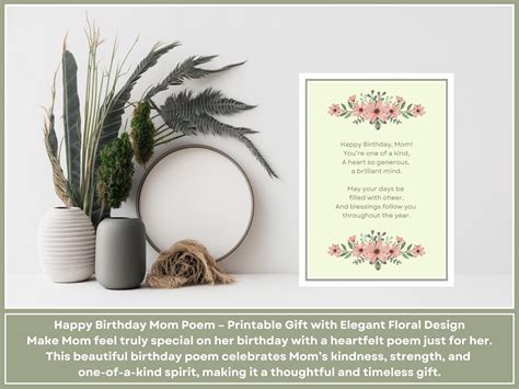 Mom Birthday Poems Printable