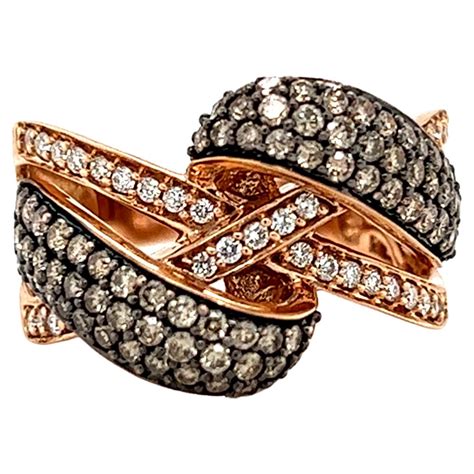 Le Vian Chocolate Diamond Ring in 14K Pink Gold For Sale at 1stDibs