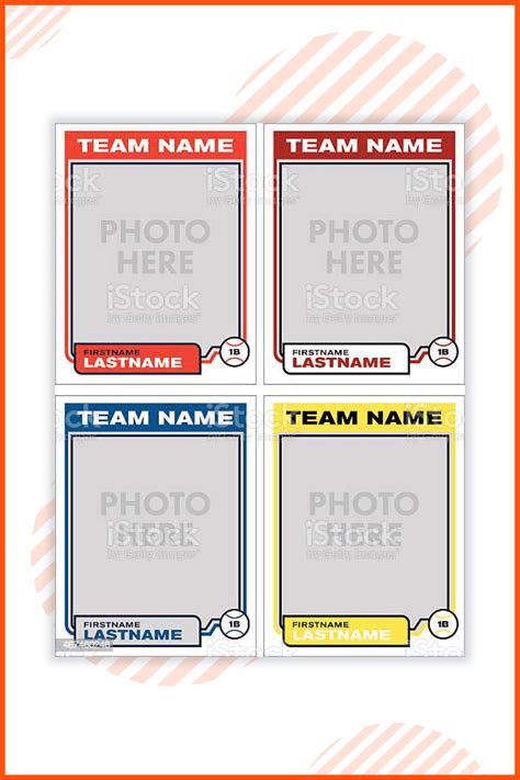 Baseball Card Template Vector 的图像结果