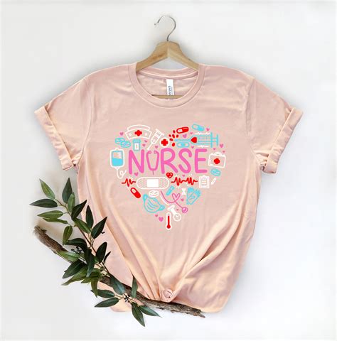 Love Nurse Shirt, Nurse T-shirt, Nurse Tees, Cute Nurse Shirts, Nurse ...