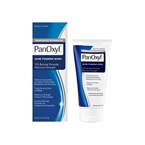 PanOxyl 10% Benzoyl Peroxide Maximum Strength Acne Foaming Wash - Glow ...