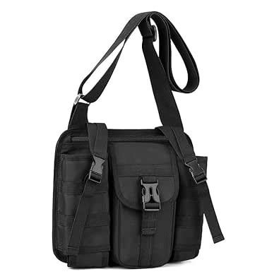 Buy FENSIR® Men's Reflective Multi-Pocket Nylon Messenger Shoulder Bag ...