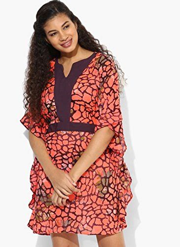 The Kaftan Company Spots of Time Kaftan Coverup Orange : Amazon.in ...