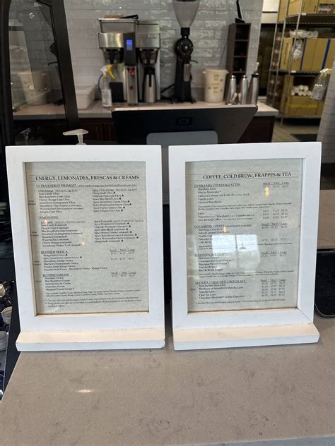 Menu at Tierra Mia Coffee Drive Thru restaurant, Pomona