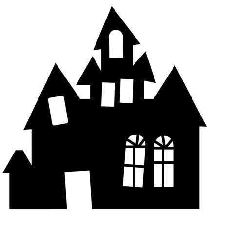Free Printable Haunted House Silhouette