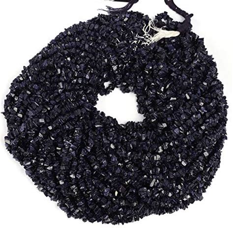 Natural Pack of 5 Strand 34â€ Blue Sunstone Uncut Chips Beads/Freeform ...