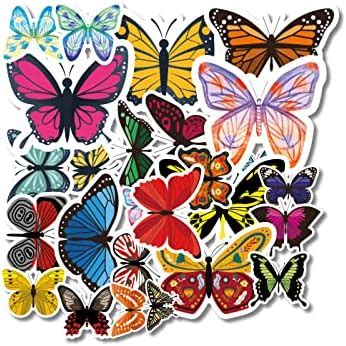 28 PCs Butterfly Scrapbook Stickers for journals A4 Size Multicolored ...