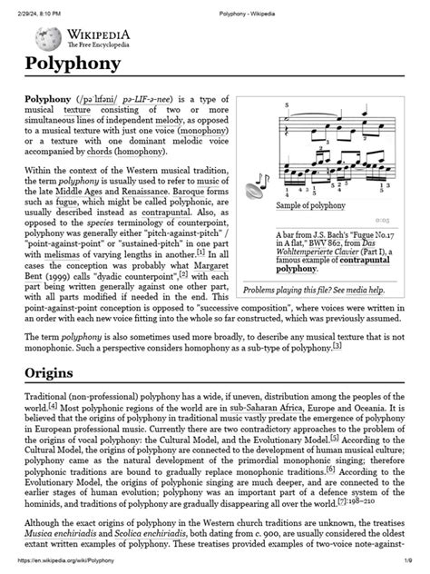 Image result for Polyphony Definition Examples