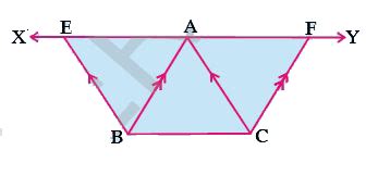 In the figure, XY is a line parallel to BC is drawn through A. If BE ...