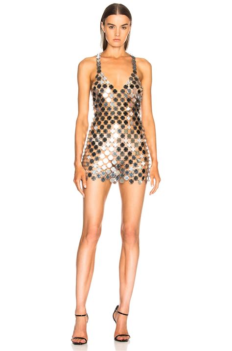 FANNIE SCHIAVONI Cara Dress in Silver | FWRD