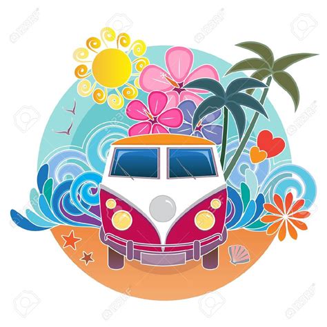 Retro Van Stock Vector Illustration And Royalty Free Retro Van Clipart ...