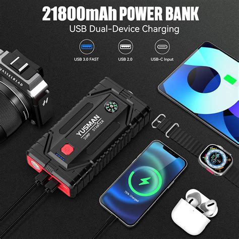 YUSMAN Jump Starter, 7000A Car Jump Starter, 12V Battery India | Ubuy