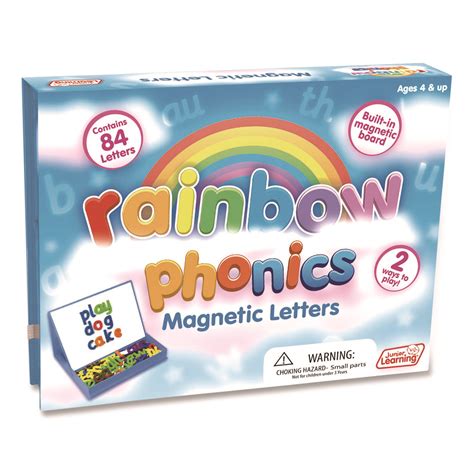 Rainbow Phonics Magnetic Letters, Grades Pre-K to 2, 84 Pieces - Zuma