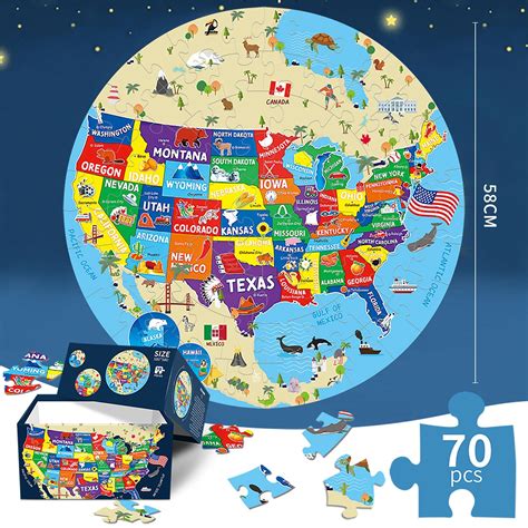 United States Map And Puzzle Learn U.S. States And Capitals Free