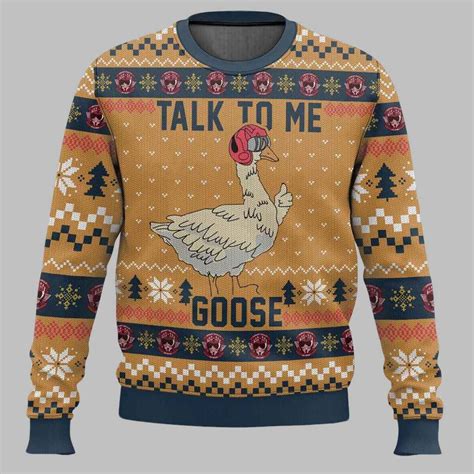 Top gun Talk to me Goose Ugly Christmas Sweater - gullprint.com