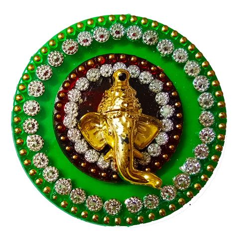 DMS Retail Multicolor Acrylic Shubh Labh Ganesh Sticker for Wall Decor ...