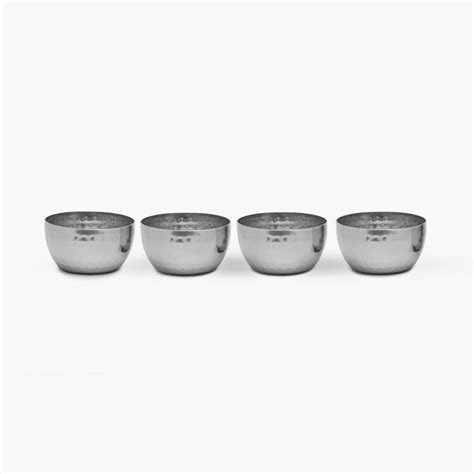Buy Blaze Set of 4 Stainless Steel Hammered Bowls from Home Centre at ...