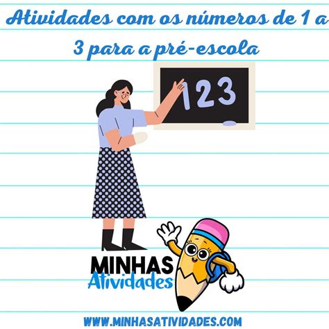 Atividades Com Os Números De 1 A 3 Para A Pré-escola