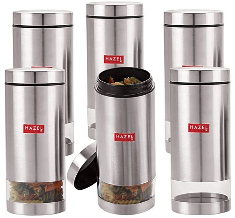 Buy HAZEL Stainless Steel Kitchen Container | Transparent Kitchen ...