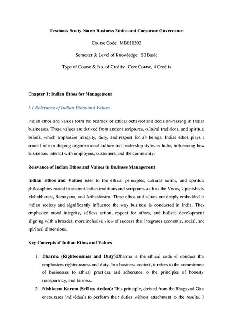 Textbook note 1-2 Business Ethics - Textbook Study Notes: Business ...