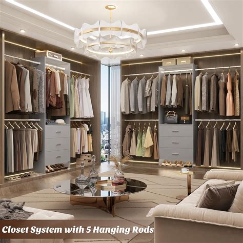 Aheaplus Closet System, Closet Organizer with 3 India | Ubuy