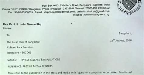 United Theological College, Bangalore: Statement from the college to ...