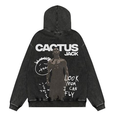 Cactus Jack Acid Wash Oversized Hoodie – Beseksy