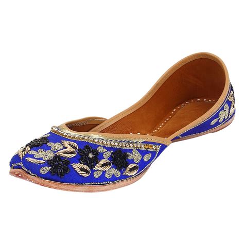 Buy SaashiWear Womens Traditional Handcrafted Punjabi Flats Pumps Shoe ...