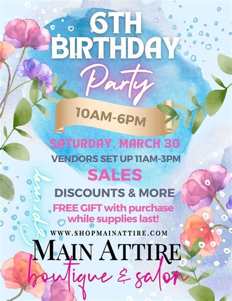 Celebrate 6 Years with MAIN ATTIRE!! ??, 187 East Main St., Suite A ...