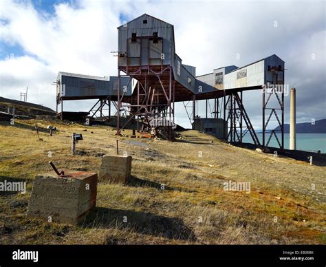 Old coal mine, Longyearbyen, Spitsbergen Island, Svalbard Archipelago ...