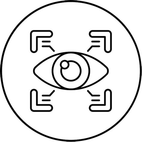 Ícone de varredura ocular | Vetor Premium
